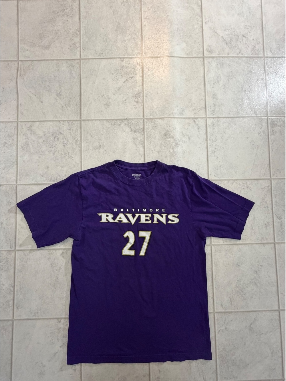 Reebok Baltimore Ravens Ray Rice 27 Purple T Shirt